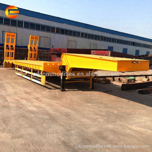 Trustworthy New 60 Ton 80 Ton 100 Ton Low Bed Semi Trailer for Sale